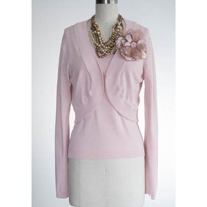 LOFT: Vintage Bolero 3-Piece Soft Pink Sweater Set